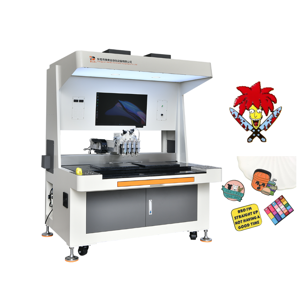 Blessed enamel pin filling machine